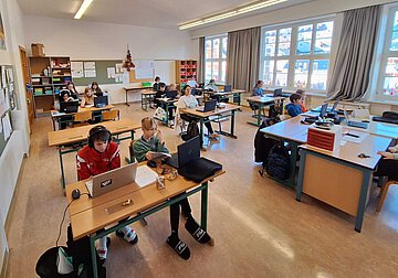 Schüler:innen der Johann Nestroy Mittelschule, Bad Ischl