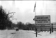 Historisches Foto zeigt die Zonengrenze der Amerikaner zu der Sowjetunion im Jahre 1950
