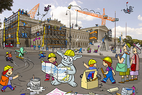 Illustration: Sanierung des Parlamensgebäudes